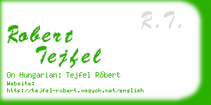 robert tejfel business card